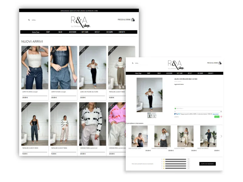 Clothing online shop created with WebSite X5 by R&A SHOP