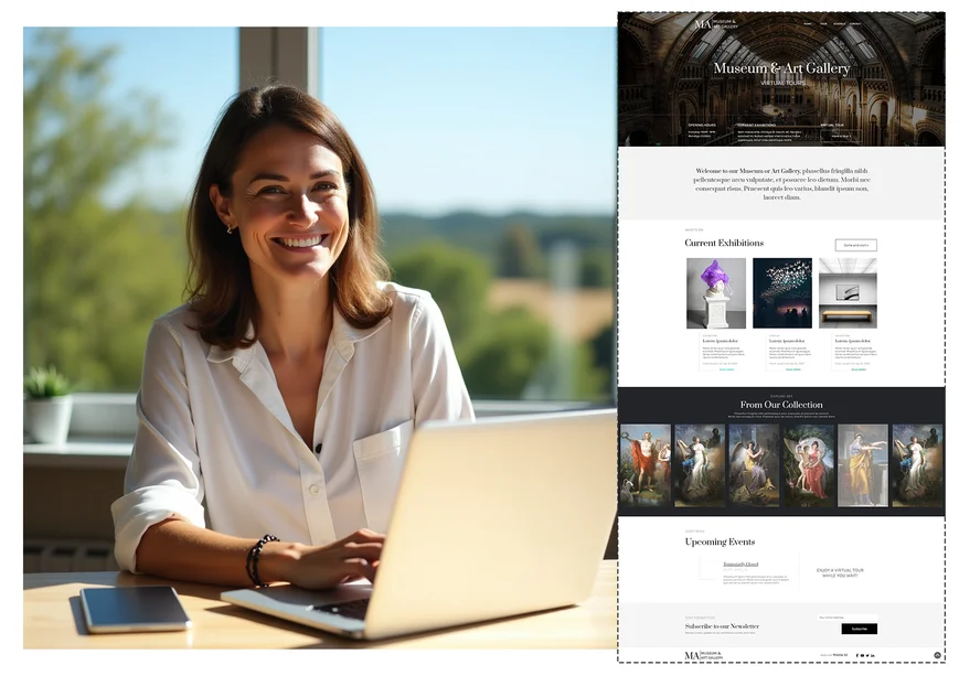 Persona che lavora al computer al restyling di un sito web