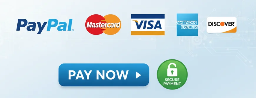 Loghi di metodi di pagamento e icona di sicurezza su una schermata di checkout e-commerce