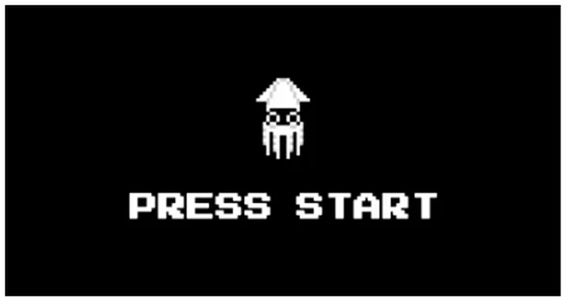 Schermata in stile retrò con la scritta "Press Start" e un personaggio pixelato, simbolo dell’inizio del percorso per creare un sito di successo.