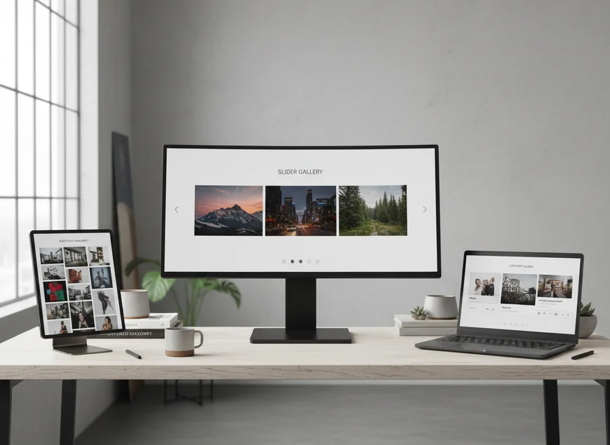 Composizione di tipi di galleria per siti web con WebSite X5