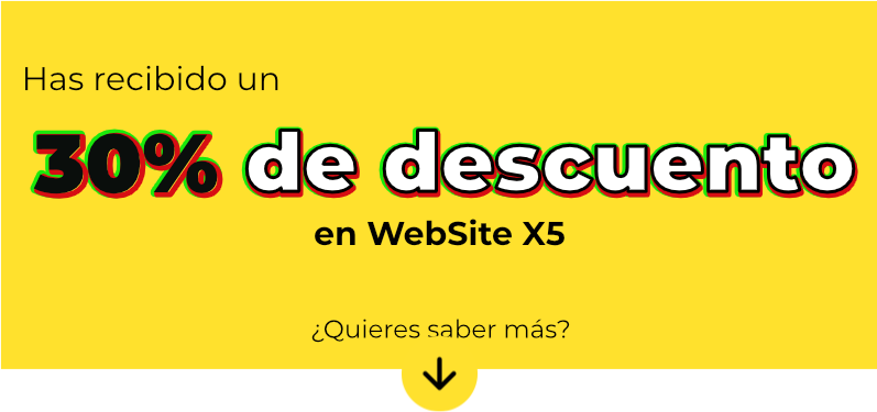 30% de descuento en WebSite X5